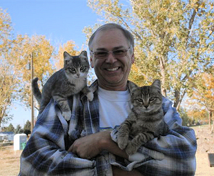 CJ with Kitties